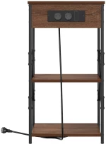 vidaXL Κομοδίνο με ράφι Καφέ δρυς 41 x 31 x 76 εκ. Επεξεργασμένο ξύλο