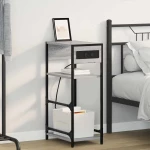 vidaXL Κομοδίνο Γκρι sonoma 40 x 27 x 76 εκ Επεξεργασμένο ξύλο