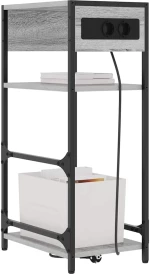 vidaXL Κομοδίνο Γκρι sonoma 40 x 27 x 76 εκ Επεξεργασμένο ξύλο