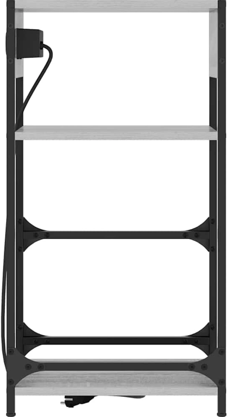 vidaXL Κομοδίνο Γκρι sonoma 40 x 27 x 76 εκ Επεξεργασμένο ξύλο