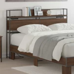 vidaXL Κεφαλάρι Αποθήκης με ράφι Καφέ δρυς 120 cm Επεξεργασμένο ξύλο