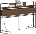 vidaXL Κεφαλάρι Αποθήκης με ράφι Καφέ δρυς 120 cm Επεξεργασμένο ξύλο