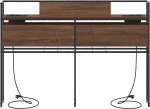 vidaXL Κεφαλάρι Αποθήκης με ράφι Καφέ δρυς 120 cm Επεξεργασμένο ξύλο
