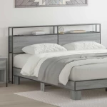 vidaXL Κεφαλάρι Αποθήκης με ράφι Γκρι sonoma 180 cm Επεξεργασμένο ξύλο