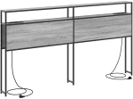 vidaXL Κεφαλάρι Αποθήκης με ράφι Γκρι sonoma 180 cm Επεξεργασμένο ξύλο