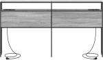 vidaXL Κεφαλάρι Αποθήκης με ράφι Γκρι sonoma 180 cm Επεξεργασμένο ξύλο