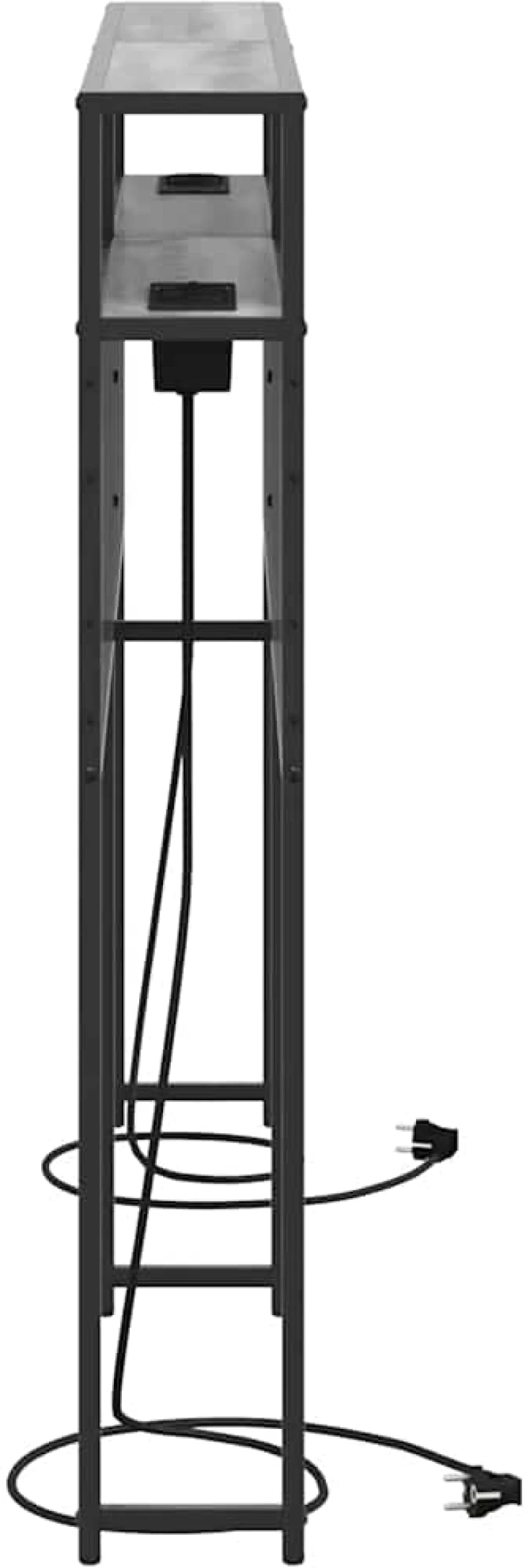 vidaXL Κεφαλάρι Αποθήκης με ράφι Γκρι sonoma 180 cm Επεξεργασμένο ξύλο