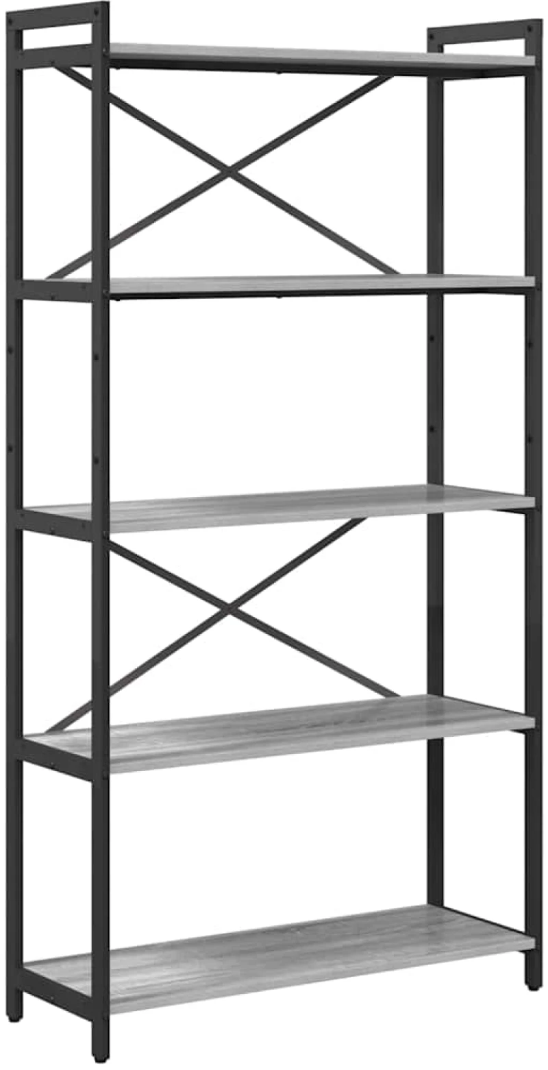 vidaXL Βιβλιοθήκη Γκρι sonoma 80 x 30 x 153 εκ Επεξεργασμένο ξύλο