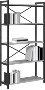 vidaXL Βιβλιοθήκη Γκρι sonoma 80 x 30 x 153 εκ Επεξεργασμένο ξύλο