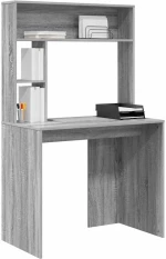 vidaXL Γραφείο με ράφι Γκρι sonoma 91 x 50 x 149 εκ Επεξεργασμένο ξύλο