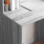 vidaXL Γραφείο με ράφι Γκρι sonoma 91 x 50 x 149 εκ Επεξεργασμένο ξύλο