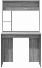 vidaXL Γραφείο με ράφι Γκρι sonoma 91 x 50 x 149 εκ Επεξεργασμένο ξύλο