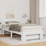 vidaXL Σκελετός Κρεβατιού Λευκό 100 x 200 cm Μασίφ ξύλο πεύκου