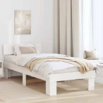 vidaXL Σκελετός Κρεβατιού Λευκό 80 x 200 cm Μασίφ ξύλο πεύκου