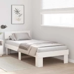 vidaXL Σκελετός Κρεβατιού Λευκό 80 x 200 cm Μασίφ ξύλο πεύκου