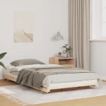 vidaXL Κρεβάτι δαπέδου Καφέ 90 x 210 cm Μασίφ ξύλο πεύκου