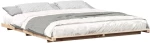 vidaXL Κρεβάτι δαπέδου Καφέ 200 x 210 cm Μασίφ ξύλο πεύκου