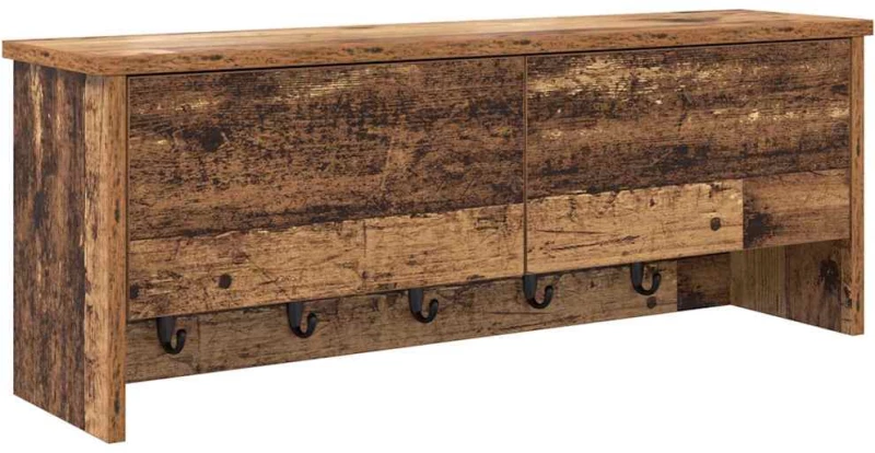 vidaXL Τοίχου Κρεμάστρα Παλαιό ξύλο 80 x 20 x 30 cm Επεξεργασμένο ξύλο