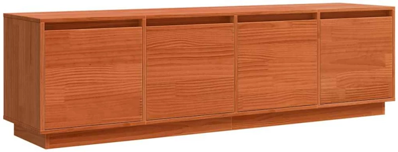 vidaXL Ντουλάπι TV Καφέ 156 x 37 x 45 εκ Μασίφ ξύλο πεύκου