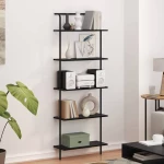 vidaXL Ράφι Βιβλίων Μαύρη δρυς 60 x 24 x 168 εκ. Επεξεργασμένο ξύλο
