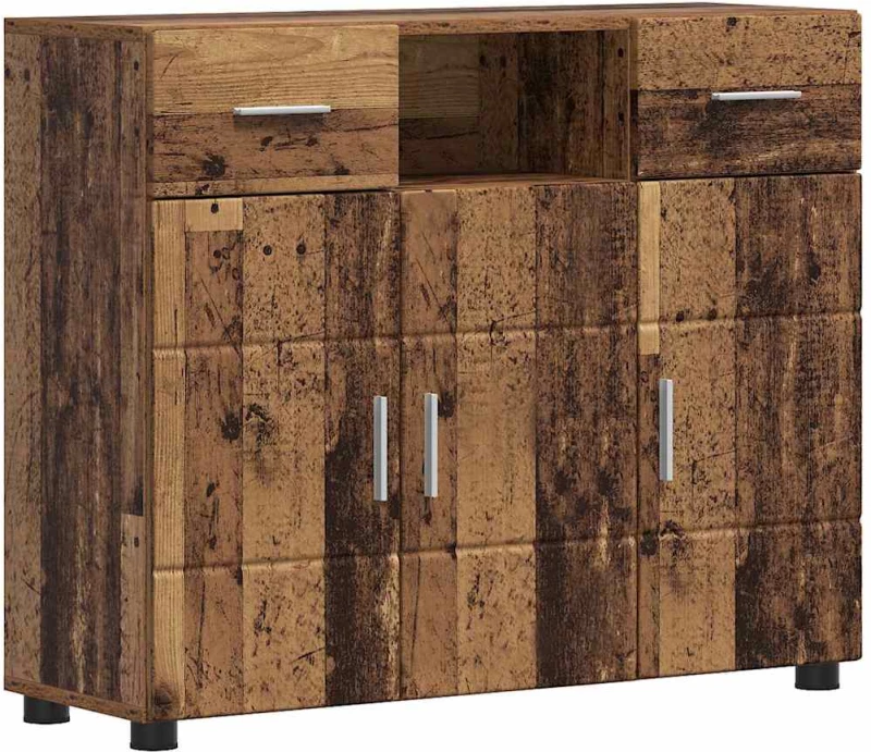 vidaXL Πλαϊνό γραφείο με συρτάρι Παλαιό ξύλο 88.5 x 30.5 x 73 εκ