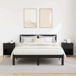 vidaXL Κομοδίνο 2 pcs Μαύρη δρυς 40 x 42 x 50 cm Επεξεργασμένο ξύλο