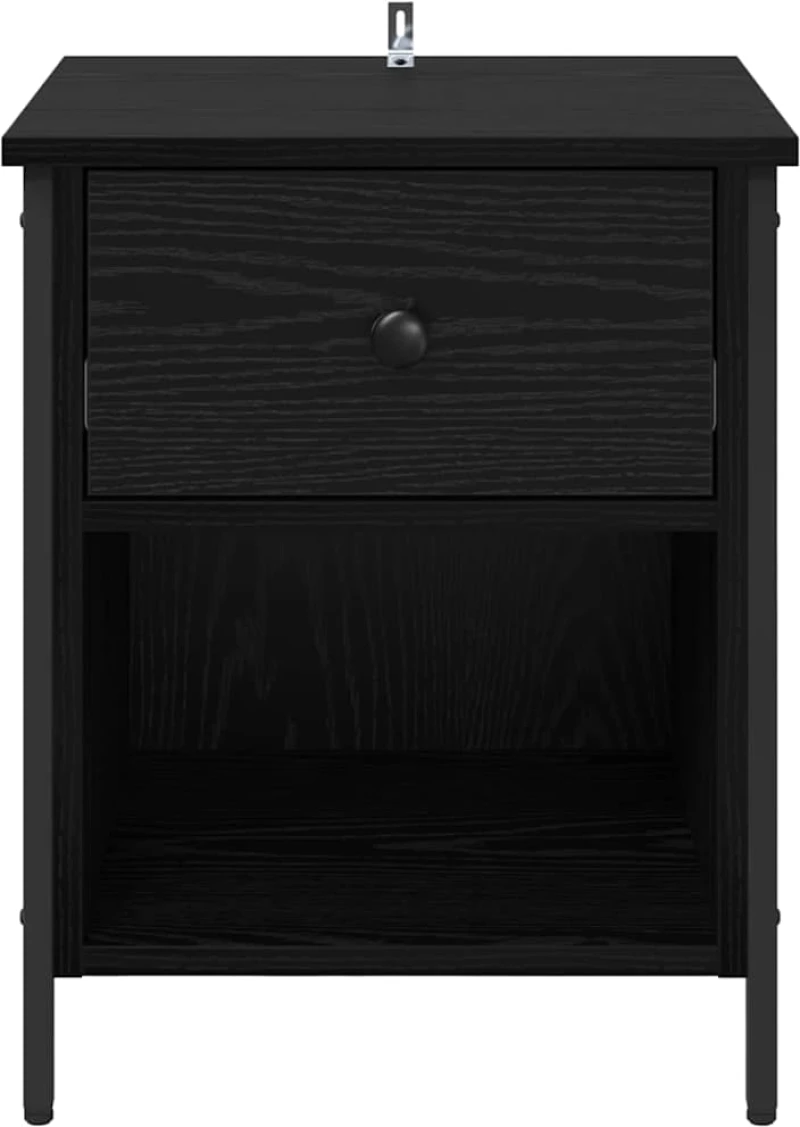 vidaXL Κομοδίνο 2 pcs Μαύρη δρυς 40 x 42 x 50 cm Επεξεργασμένο ξύλο