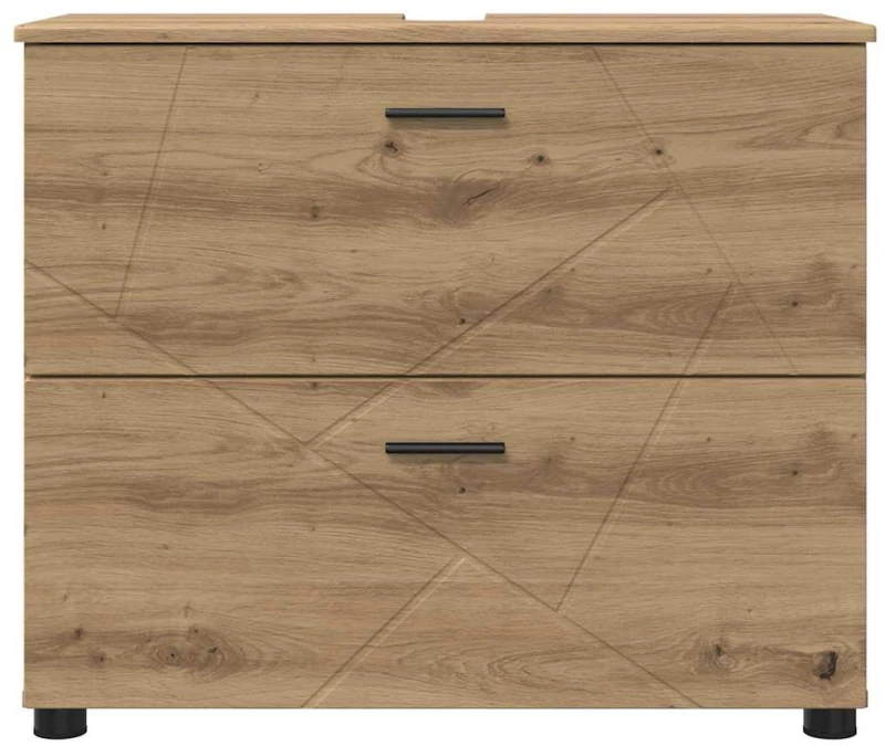 vidaXL Ντουλάπι Μπάνιου με συρτάρι artisan δρυς 76,5 x 35 x 64 εκ