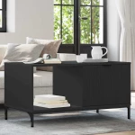 vidaXL Τραπεζάκι σαλονιού Μαύρο 90 x 49 x 46 εκ. Επεξεργασμένο ξύλο