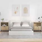 vidaXL Κομοδίνα 2 pcs Sonoma Δρυς 49 x 36 x 61 εκ Επεξεργασμένο ξύλο