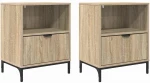 vidaXL Κομοδίνα 2 pcs Sonoma Δρυς 49 x 36 x 61 εκ Επεξεργασμένο ξύλο