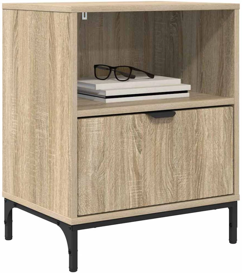 vidaXL Κομοδίνα 2 pcs Sonoma Δρυς 49 x 36 x 61 εκ Επεξεργασμένο ξύλο