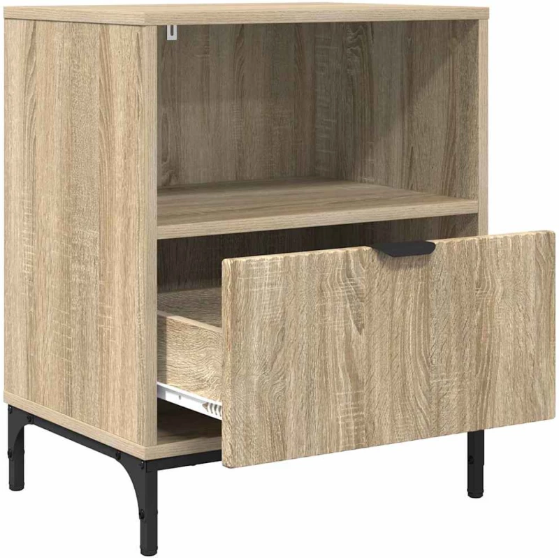 vidaXL Κομοδίνα 2 pcs Sonoma Δρυς 49 x 36 x 61 εκ Επεξεργασμένο ξύλο