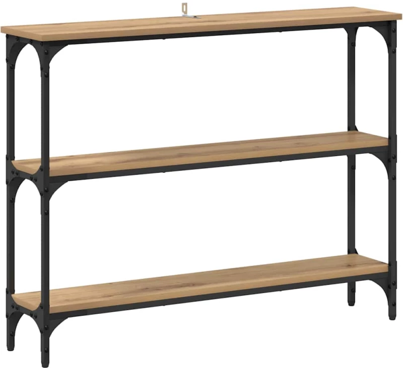 vidaXL Τραπέζι κονσόλας με ράφι artisan δρυς 100 x 22.5 x 75 εκ