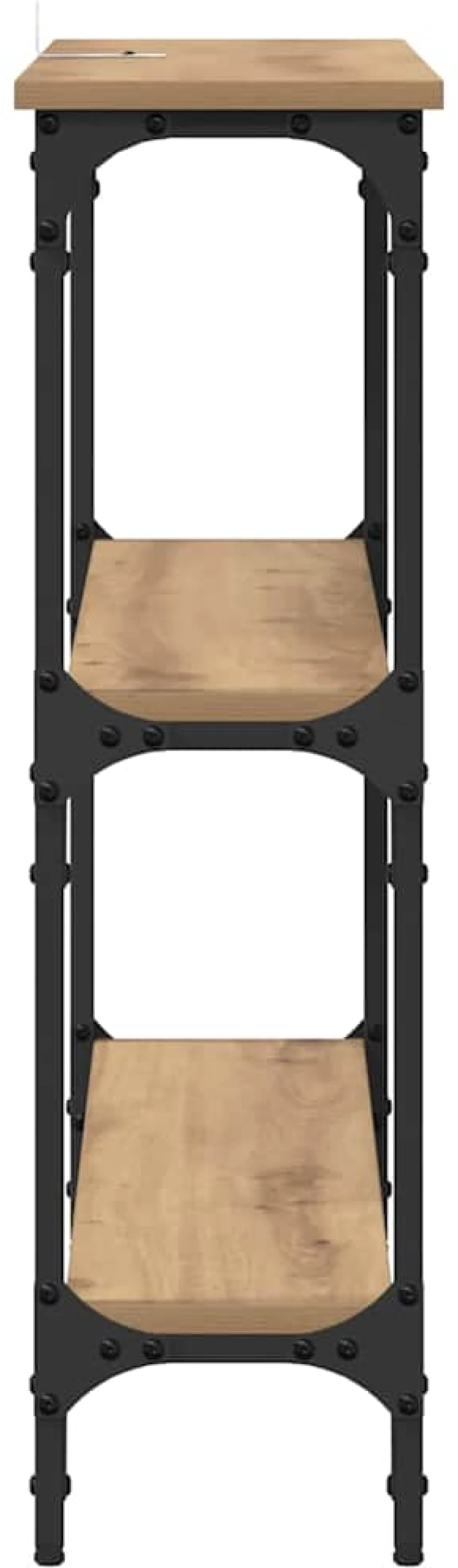vidaXL Τραπέζι κονσόλας με ράφι artisan δρυς 100 x 22.5 x 75 εκ