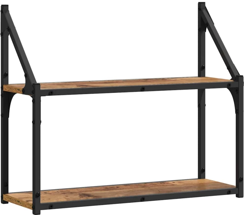 vidaXL Ράφι Τοίχου Παλαιό ξύλο 60 x 21 x 51 cm Επεξεργασμένο ξύλο