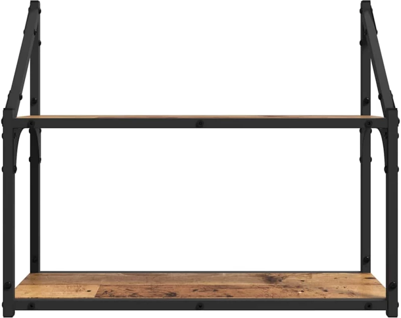 vidaXL Ράφι Τοίχου Παλαιό ξύλο 60 x 21 x 51 cm Επεξεργασμένο ξύλο