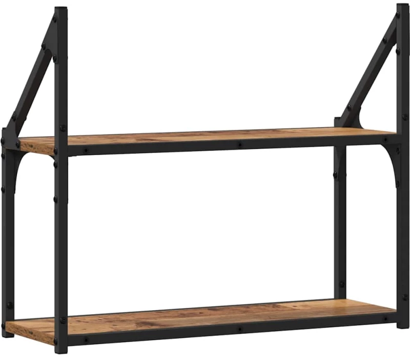 vidaXL Ράφι Τοίχου Παλαιό ξύλο 60 x 21 x 51 cm Επεξεργασμένο ξύλο