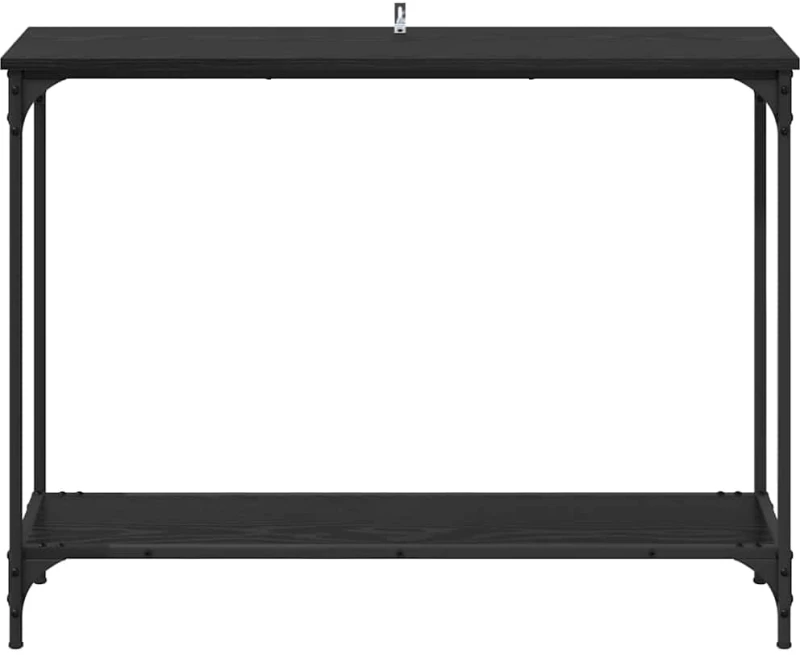 vidaXL Τραπέζι κονσόλας με ράφι Μαύρη δρυς 101 x 30.5 x 75 εκ