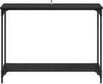 vidaXL Τραπέζι κονσόλας με ράφι Μαύρη δρυς 101 x 30.5 x 75 εκ