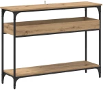 vidaXL Τραπέζι κονσόλας με ράφι artisan δρυς 100 x 29 x 75 εκ.