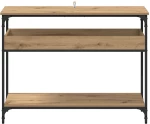 vidaXL Τραπέζι κονσόλας με ράφι artisan δρυς 100 x 29 x 75 εκ.