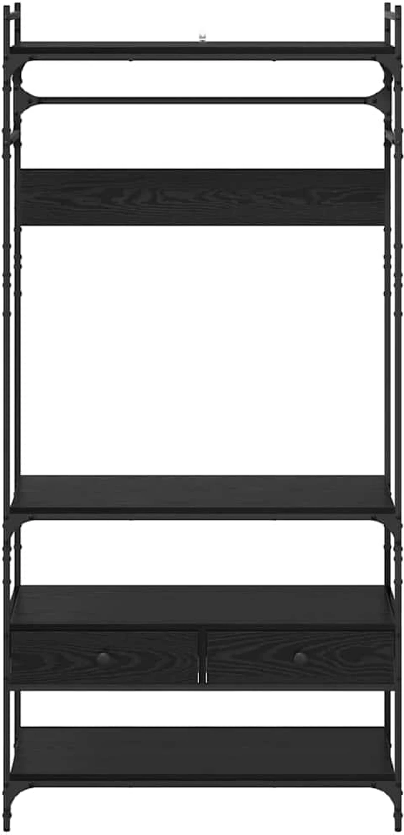vidaXL Ντουλάπι Μαύρη δρυς 89 x 39 x 184.5 εκ. Επεξεργασμένο ξύλο
