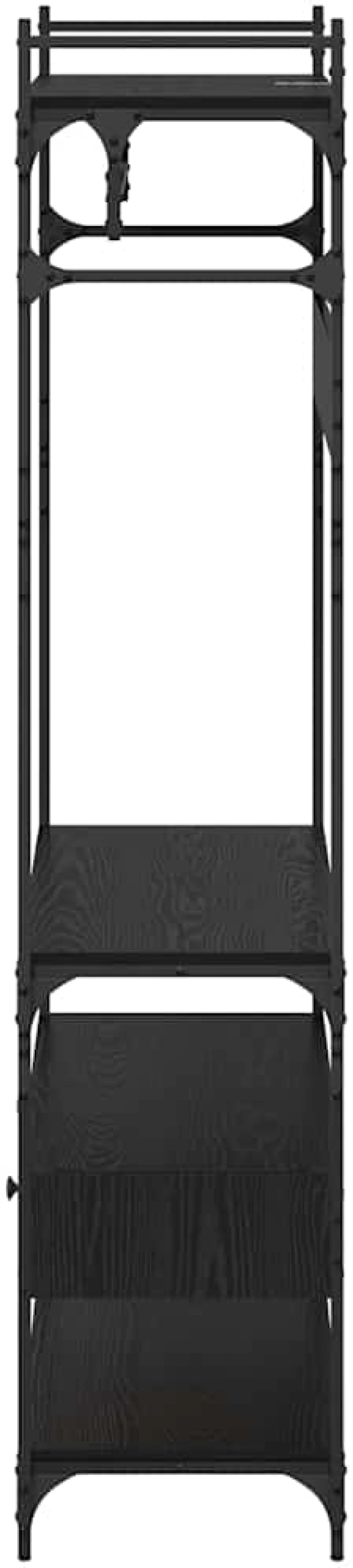 vidaXL Ντουλάπι Μαύρη δρυς 89 x 39 x 184.5 εκ. Επεξεργασμένο ξύλο