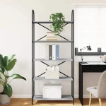 vidaXL Ράφι Βιβλίων Γκρι sonoma 80 x 30 x 183 εκ Επεξεργασμένο ξύλο