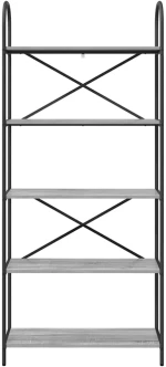 vidaXL Ράφι Βιβλίων Γκρι sonoma 80 x 30 x 183 εκ Επεξεργασμένο ξύλο