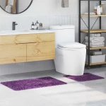 vidaXL Πατάκι μπάνιου 2 pcs Μοβ 50 x 50 cm Πολυπροπυλένιο
