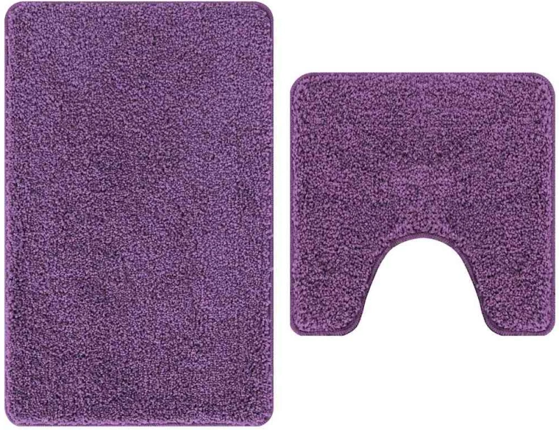vidaXL Πατάκι μπάνιου 2 pcs Μοβ 50 x 50 cm Πολυπροπυλένιο