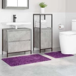 vidaXL Πατάκι μπάνιου 2 pcs Μοβ 50 x 50 cm Πολυπροπυλένιο