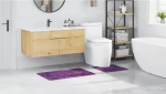 vidaXL Πατάκι μπάνιου 2 pcs Μοβ 50 x 50 cm Πολυπροπυλένιο